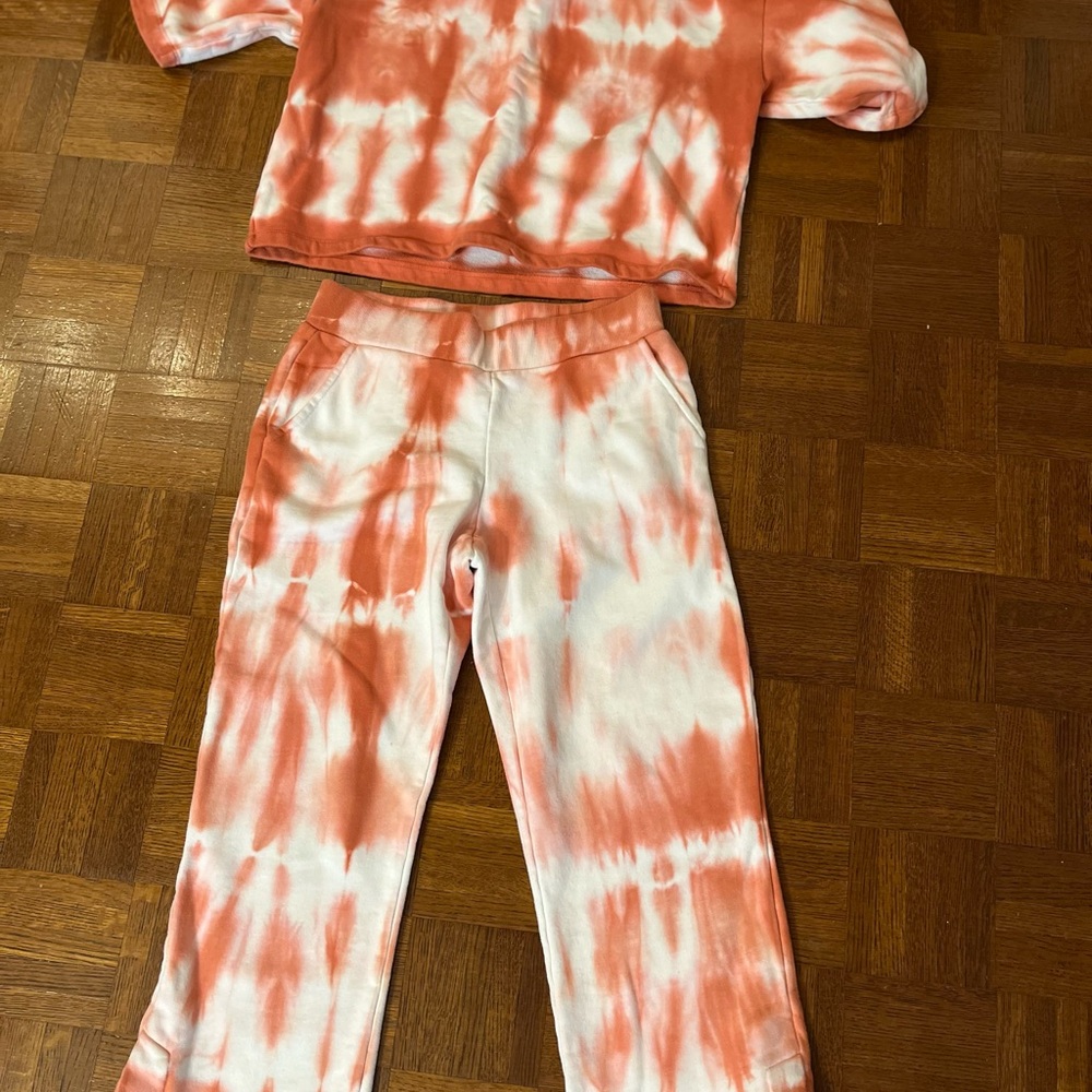 525 America Orange and White Track Pants